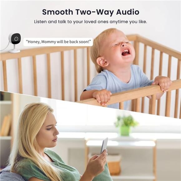 WiFi Camera 2K, Indoor Home Security Cameras for Baby/Elder/Dog/Pet Camera - Picture 6 of 8
